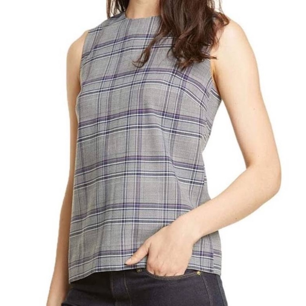 Lewit Sleeveless Plaid Shell, new condition